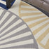 4' X 6' Blue and Ivory Geometric Power Loom Area Rug
